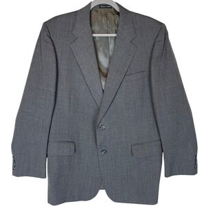 Daks‎ London New York Mens Gray Pinstripe Blazer Sport Coat USA Tailored 44R